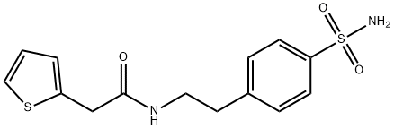 2-Thiopheneacetamide, N-[2-[4-(aminosulfonyl)phenyl]ethyl]- 结构式