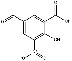 5-甲酰-2-羟基-3-硝基苯甲酸 结构式