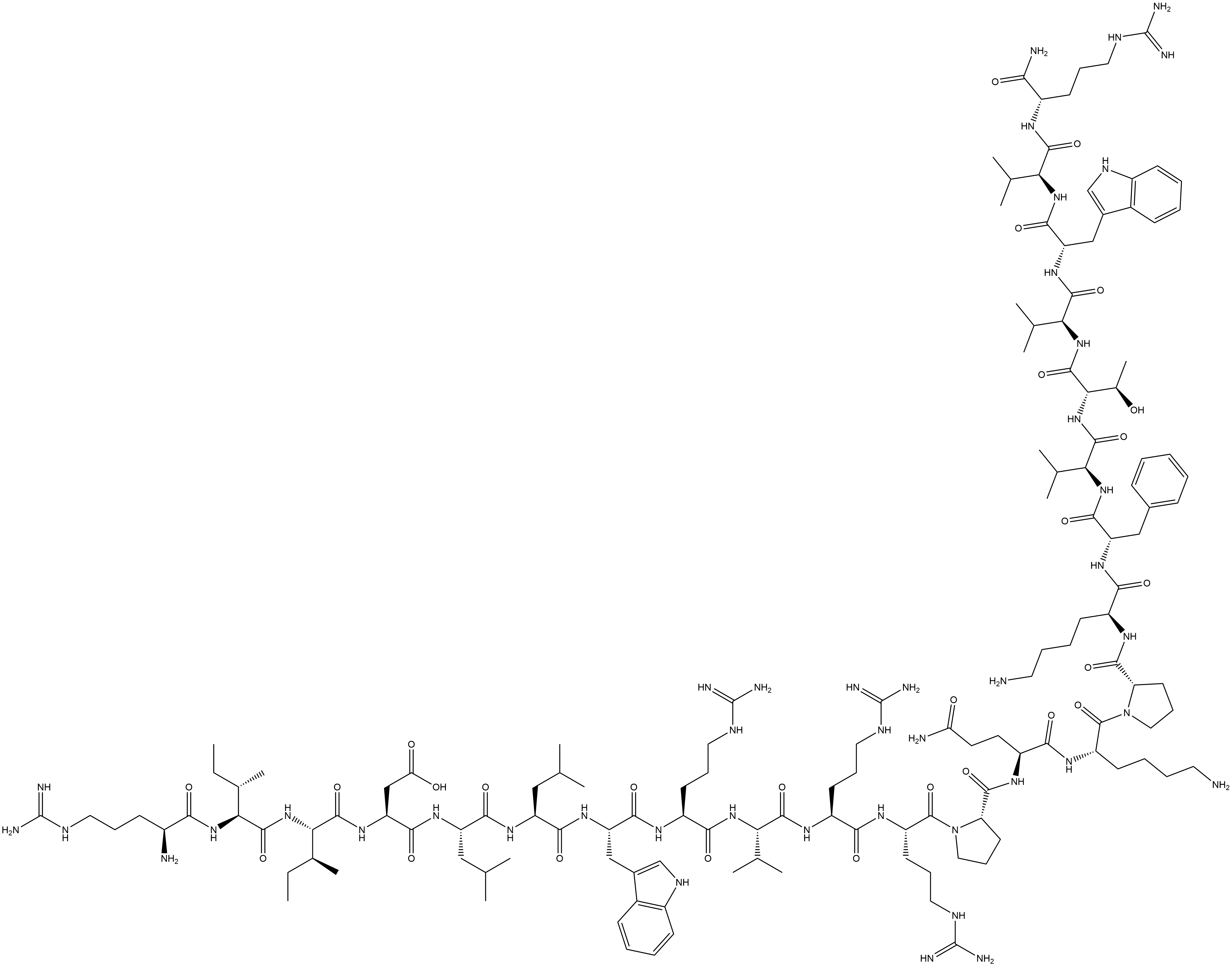 猪骨髓抗菌肽PMAP-23 结构式