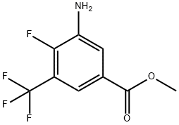 Benzoic acid, 3-amino-4-fluoro-5-(trifluoromethyl)-, methyl ester 结构式