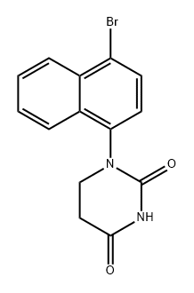 1-(4-溴代萘-1-基)二氢嘧啶-2,4(1H,3H)-二酮 结构式