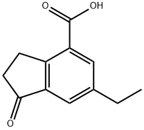 6-乙基-1-氧代-2,3-二氢-1H-茚-4-羧酸 结构式
