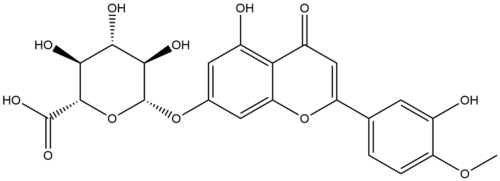 香叶木素 7-O-Β-D-葡萄糖醛酸苷 结构式