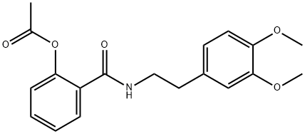 Benzamide, 2-(acetyloxy)-N-[2-(3,4-dimethoxyphenyl)ethyl]- 结构式