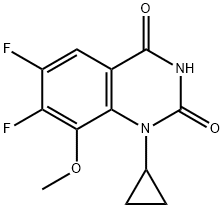 2,4(1H,3H)-Quinazolinedione, 1-cyclopropyl-6,7-difluoro-8-methoxy- 结构式