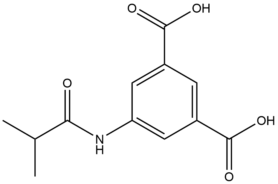 5-[(2-Methyl-1-oxopropyl)amino]-1,3-benzenedicarboxylic acid 结构式