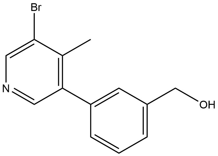 3-(5-Bromo-4-methyl-3-pyridinyl)benzenemethanol 结构式