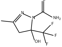 1H-Pyrazole-1-carbothioamide, 4,5-dihydro-5-hydroxy-3-methyl-5-(trifluoromethyl)- 结构式