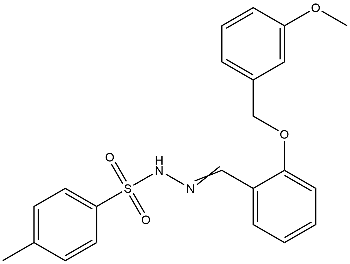 4-Methylbenzenesulfonic acid 2-[[2-[(3-methoxyphenyl)methoxy]phenyl]methylene... 结构式