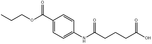 5-Oxo-5-{[4-(propoxycarbonyl)phenyl]amino}pentanoic acid 结构式