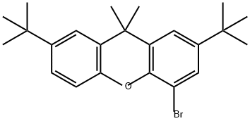 4-BROMO-2,7-DI-TERT-BUTYL-9,9-DIMETHYLXANTHENE 结构式