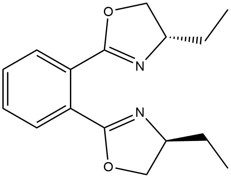 噁唑,2,2′-(1,2-亚苯基)双[4-乙基-4,5-二氢-,(4S,4′S)- 结构式