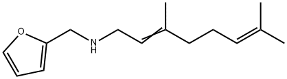 (2Z)-N-(furan-2-ylmethyl)-3,7-dimethylocta-2,6-dien-1-amine 结构式