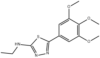 1,3,4-Thiadiazol-2-amine, N-ethyl-5-(3,4,5-trimethoxyphenyl)- 结构式