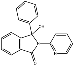 3-Hydroxy-3-phenyl-2-(pyridin-2-yl)isoindolin-1-one 结构式