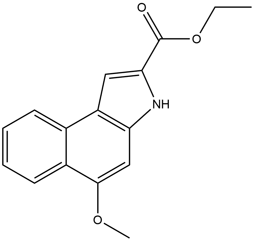 5-甲氧基-3H-苯并[E]吲哚-2-甲酸乙酯 结构式