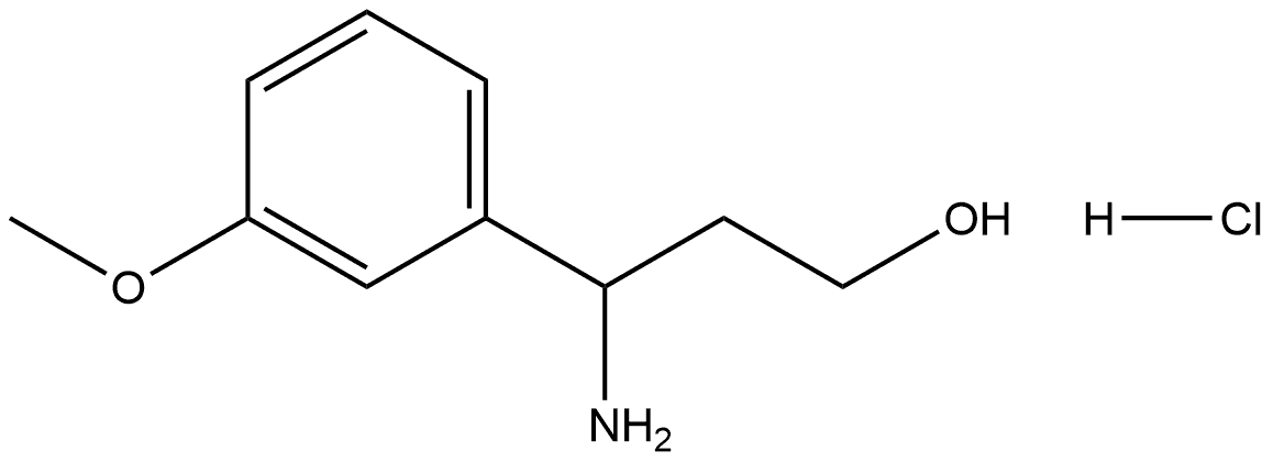 3-amino-3-(3-methoxyphenyl)propan-1-ol hydrochloride 结构式