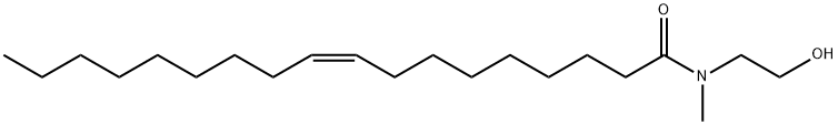 9-Octadecenamide, N-(2-hydroxyethyl)-N-methyl-, (9Z)- 结构式