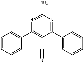 2-氨基-4,6-二苯基嘧啶-5-甲腈 结构式