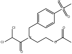 Acetamide, N-[2-(acetyloxy)ethyl]-2,2-dichloro-N-[[4-(methylsulfonyl)phenyl]methyl]- 结构式