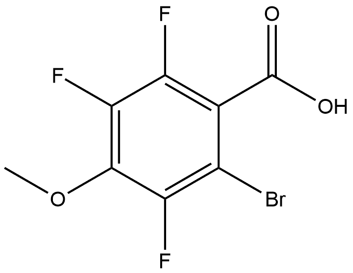 2-Bromo-3,5,6-trifluoro-4-methoxybenzoic acid 结构式