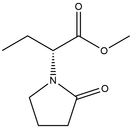 1-Pyrrolidineacetic acid, α-ethyl-2-oxo-, methyl ester, (αR)- 结构式