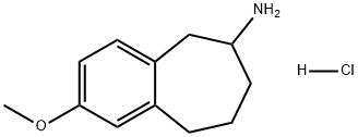 5H-Benzocyclohepten-6-amine, 6,7,8,9-tetrahydro-2-methoxy-, hydrochloride (1:1) 结构式