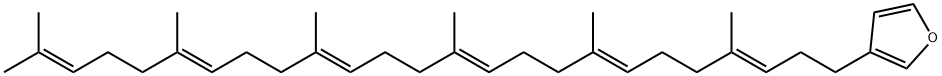 3-[(3E,7E,11E,15E,19E)-4,8,12,16,20,24-Hexamethyl-3,7,11,15,19,23-pentacosahexenyl]furan 结构式