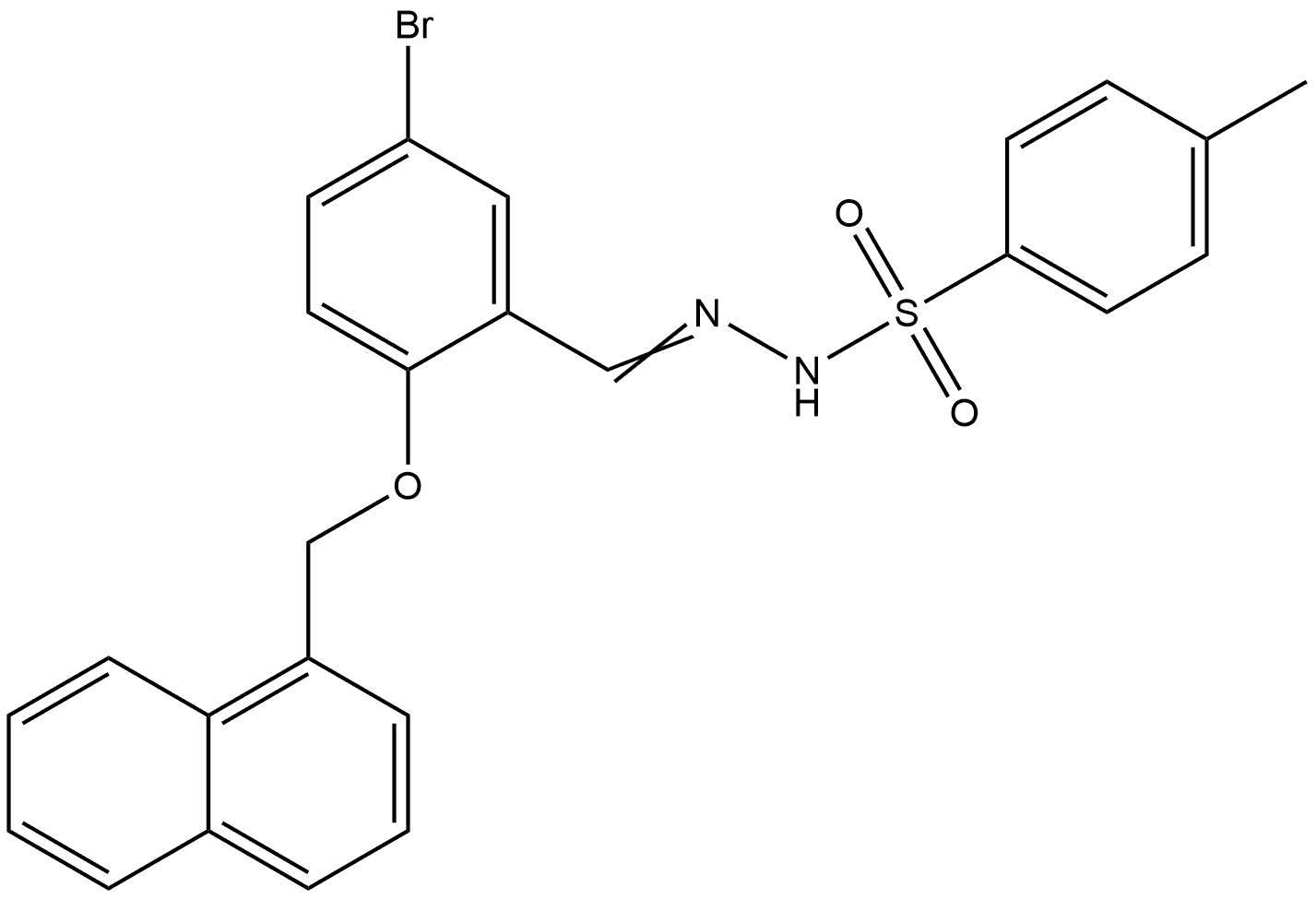 4-Methylbenzenesulfonic acid 2-[[5-bromo-2-(1-naphthalenylmethoxy)phenyl]meth... 结构式