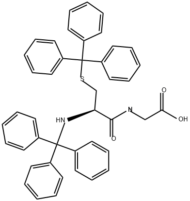 Glycine, N-[N,S-bis(triphenylmethyl)-L-cysteinyl]- (9CI) 结构式