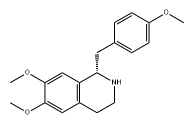 Isoquinoline, 1,2,3,4-tetrahydro-6,7-dimethoxy-1-[(4-methoxyphenyl)methyl]-, (1S)- 结构式