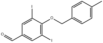 3,5-Diiodo-4-[(4-methylbenzyl)oxy]benzaldehyde 结构式