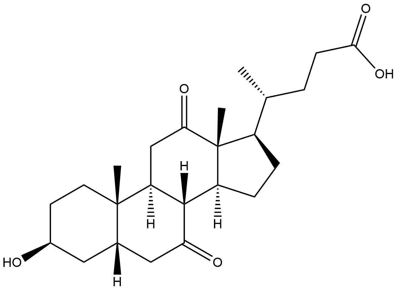 Cholan-24-oic acid, 3-hydroxy-7,12-dioxo-, (3β,5β)- 结构式