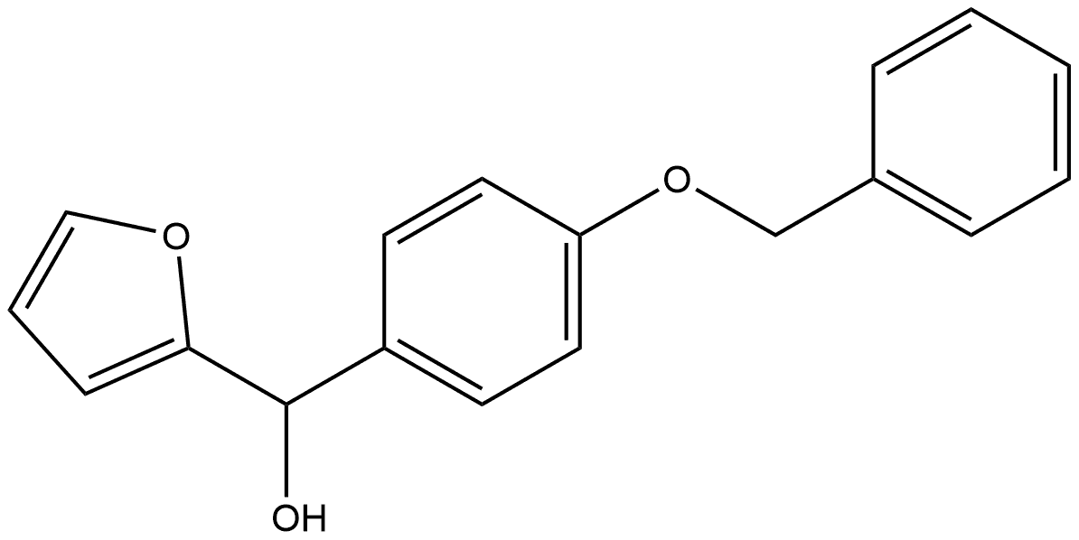 (4-(benzyloxy)phenyl)(furan-2-yl)methanol 结构式