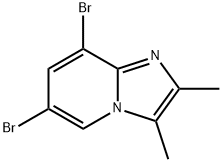 6,8-二溴-2,3-二甲基咪唑并[1,2-A]吡啶 结构式