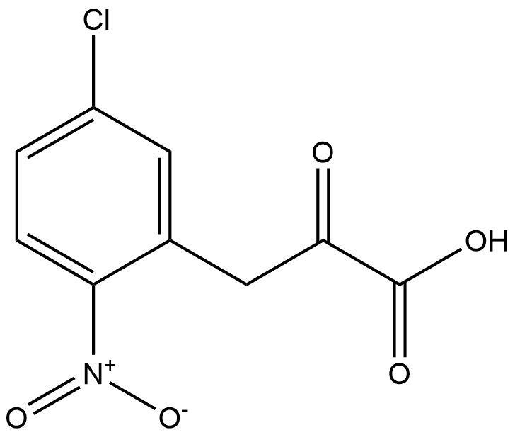 Benzenepropanoic acid, 5-chloro-2-nitro-α-oxo- 结构式