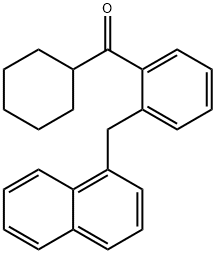Cyclohexyl(2-(naphthalen-1-ylmethyl)phenyl)methanone 结构式