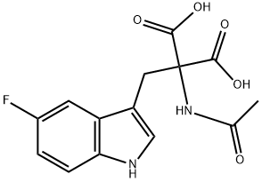 Propanedioic acid, 2-(acetylamino)-2-[(5-fluoro-1H-indol-3-yl)methyl]- 结构式