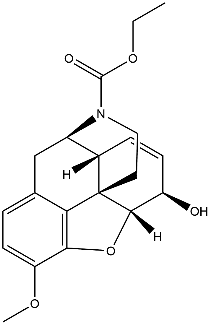 Morphinan-17-carboxylic acid, 7,8-didehydro-4,5-epoxy-6-hydroxy-3-methoxy-, ethyl ester, (5α,6α)- 结构式