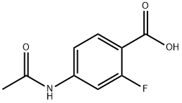 4-乙酰氨基-2-氟苯甲酸 结构式