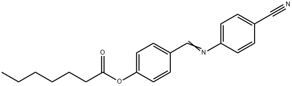Heptanoic acid 4-[[(4-cyanophenyl)imino]methyl]phenyl ester 结构式