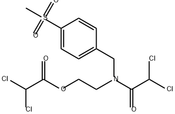 Acetic acid, 2,2-dichloro-, 2-[(2,2-dichloroacetyl)[[4-(methylsulfonyl)phenyl]methyl]amino]ethyl ester 结构式