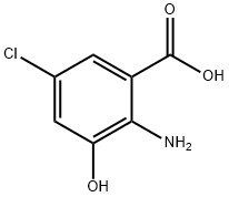 Benzoic acid, 2-amino-5-chloro-3-hydroxy- 结构式