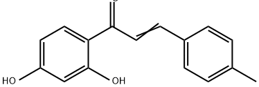 1-(2,4-二羟基苯基)-3-(4-甲基苯基)丙烯酮 结构式