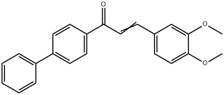 2-Propen-1-one, 1-[1,1'-biphenyl]-4-yl-3-(3,4-dimethoxyphenyl)- 结构式