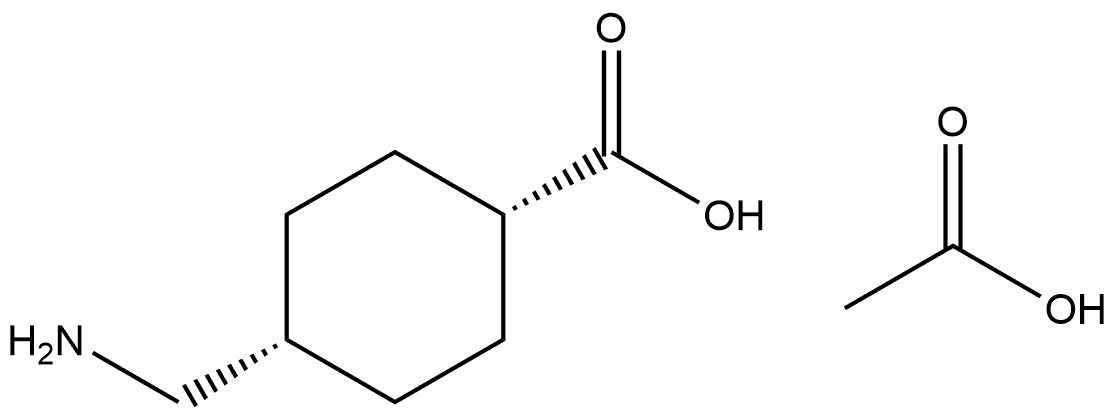 顺式-4-(氨基甲基)-环己酸 乙酸酯 结构式