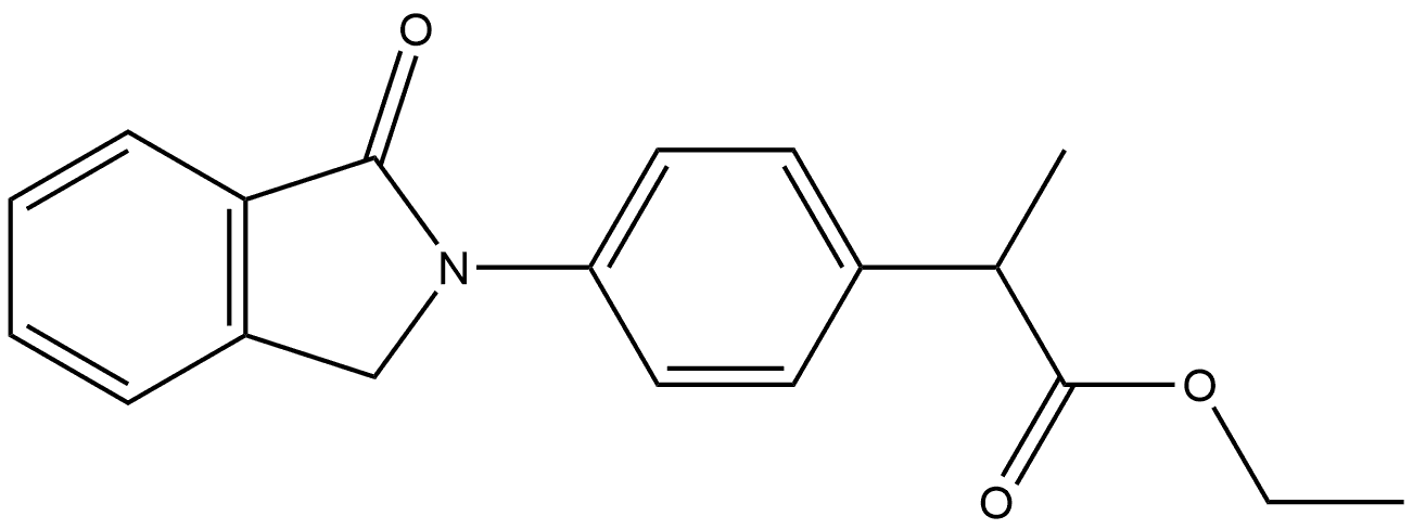 Benzeneacetic acid, 4-(1,3-dihydro-1-oxo-2H-isoindol-2-yl)-α-methyl-, ethyl ester 结构式
