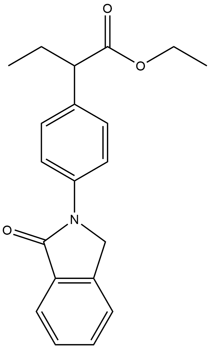 Benzeneacetic acid, 4-(1,3-dihydro-1-oxo-2H-isoindol-2-yl)-α-ethyl-, ethyl ester 结构式