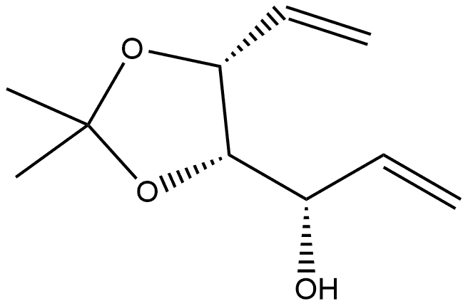 1,3-Dioxolane-4-methanol, α,5-diethenyl-2,2-dimethyl-, (αS,4S,5R)- 结构式