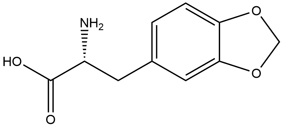 (R)-2-氨基-3-(苯并[D][1,3]二氧杂-5-基)丙酸 结构式